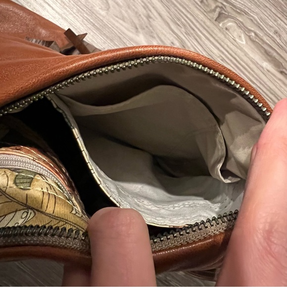 BNWT Custom Design 100% Lambskin Leather Convertible Bag in Cognac / Espresso - Picture 11 of 16